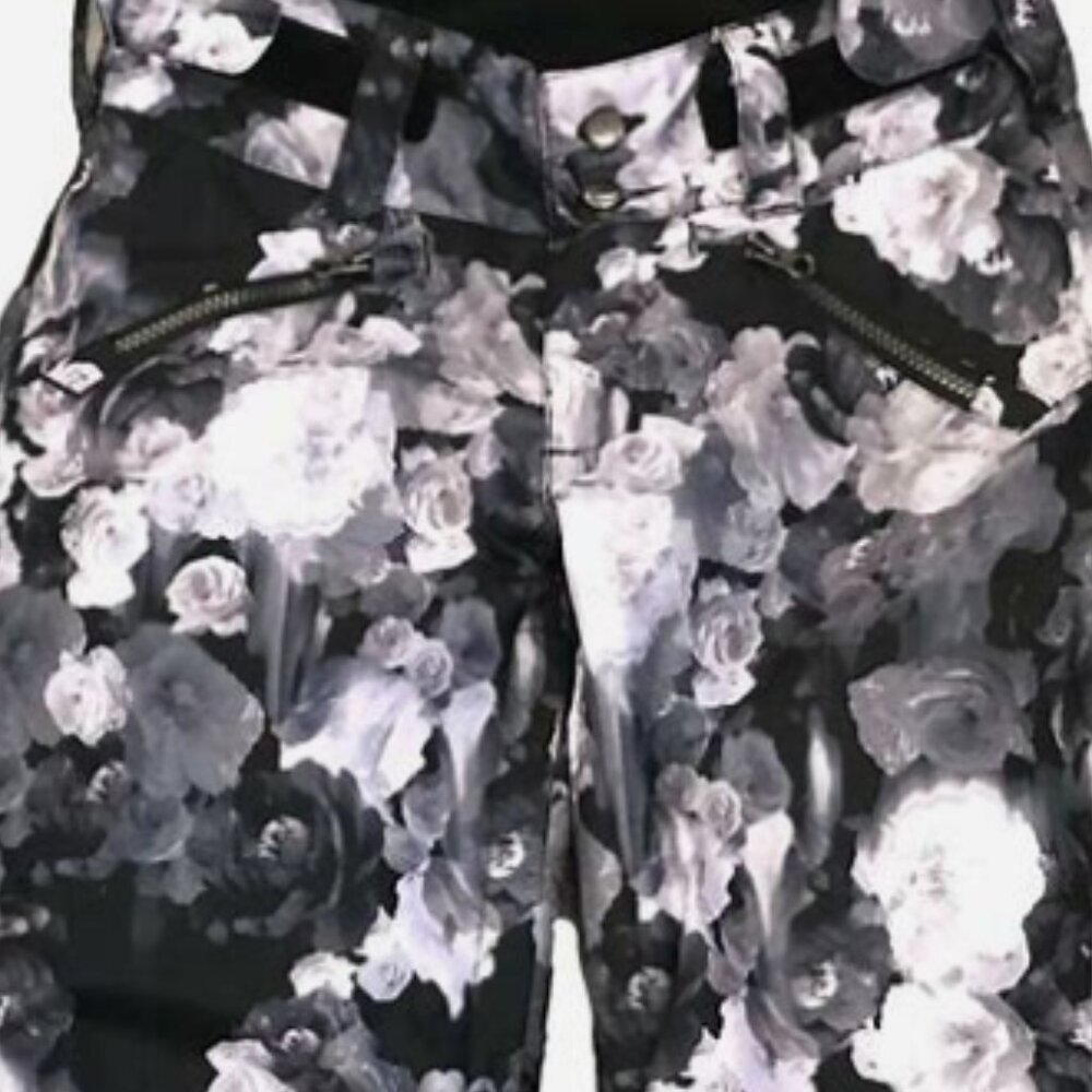 Iceburg Iceberg Outerwear Black & Grey Gray Floral‎ Snow Ski Snowboard Pant - Picture 2 of 6